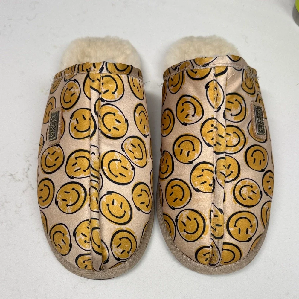 Australia Luxe Collective Smile Graphic Satin Mule Slippers  Mens 12